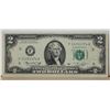 Image 1 : 5)  USA $2.00 GREEN SEAL BANKNOTE FROM 1976.