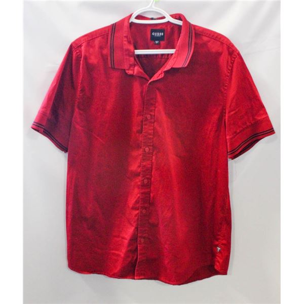 MENS GUESS RED XL SHIRT