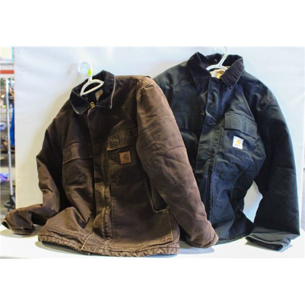 2 MENS MED CARHARTT WORK JACKETS SOME WEAR