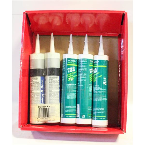 LOT OF VARIOUS NEW CAULKING