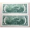 Image 2 : 10) LOT OF 2 USA $2.00 BANK NOTES WITH