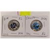 Image 1 : RCAF & INUIT COLORED 2X $2 TOONIES