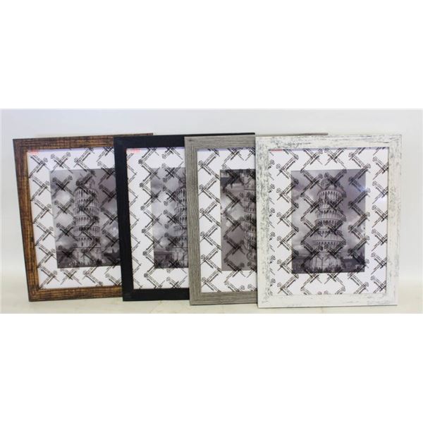 4 NEW 9.5"X11" WOOD PICTURE FRAMES