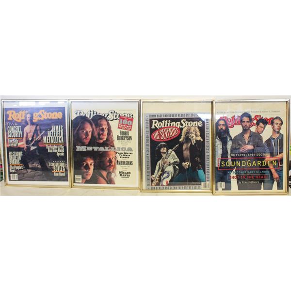VTG FRAMED ORIG. ROLLING STONES MAG COVERS