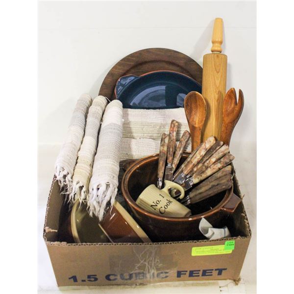 KITCHEN SERVING WARE  & UTENSILS- ASSORTED