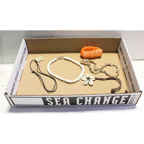 SET OF SHELL NECKLACES/BRACELET