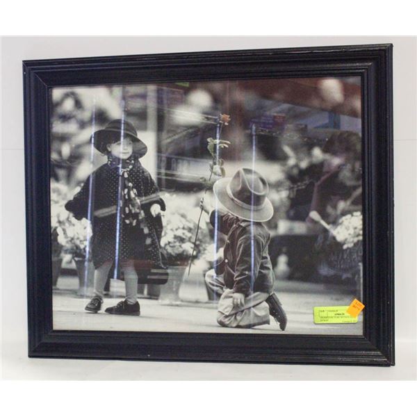 FRAMED PICTURE WITH GLASS 23"X19"