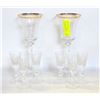 Image 1 : (8) PINWHEEL LIQUEUR GLASSES (4.5") & GOLD-RIM