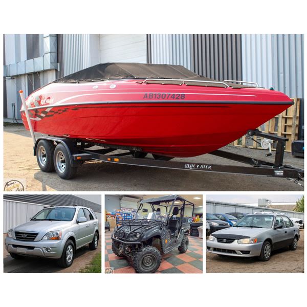 FEATURED VEHICLES, BOATS AND SIDE X SIDE