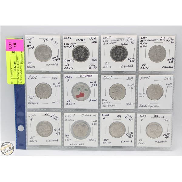CDN 25 CENT COLLECTION COLOR/COMM 2007-2003