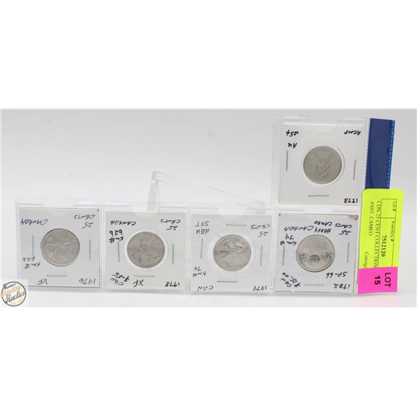 CDN 25 CENT COLLECTION 1082-1973 ASST. CAMEO