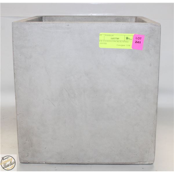 NEW ETCHED CONCRETE STYLE PLANTER