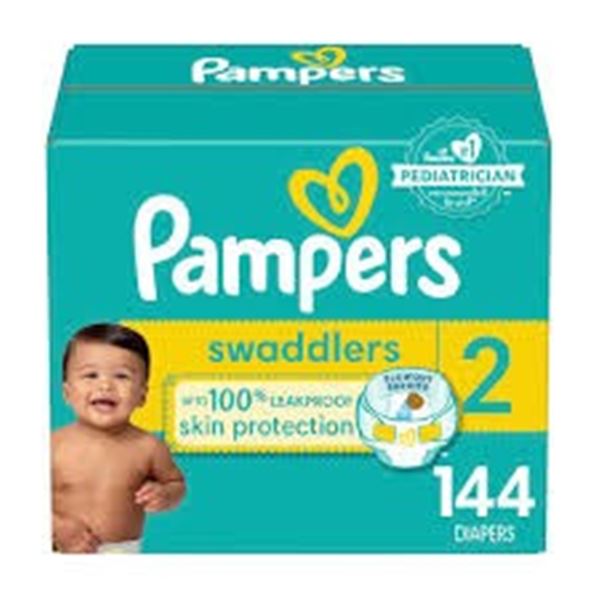 BRAND NEW 144 DIAPERS SIZE 2 PAMPERS SWADDLERS