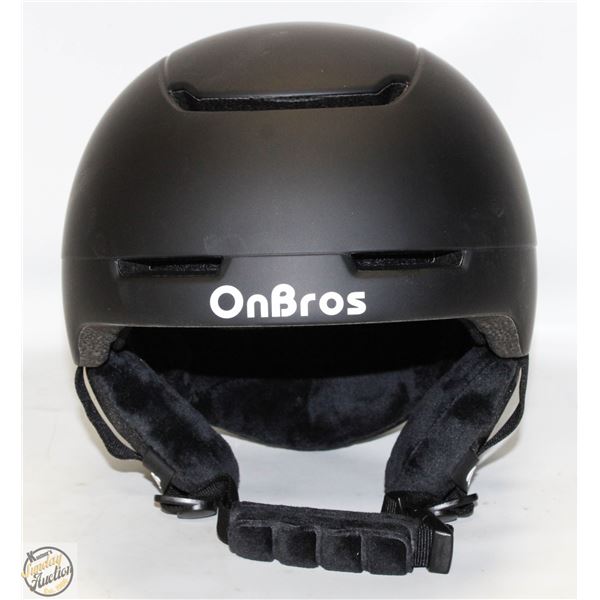 NEW MEDIUM ONBROS SKI/SNOWBOARD HELMET, BLACK