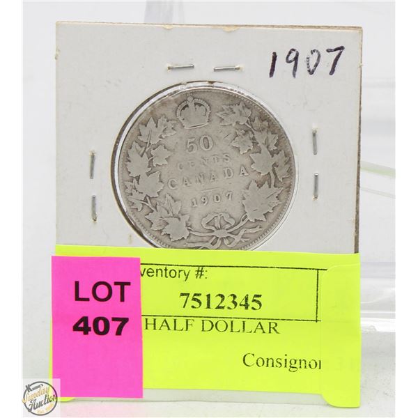 CDN 1907 HALF DOLLAR
