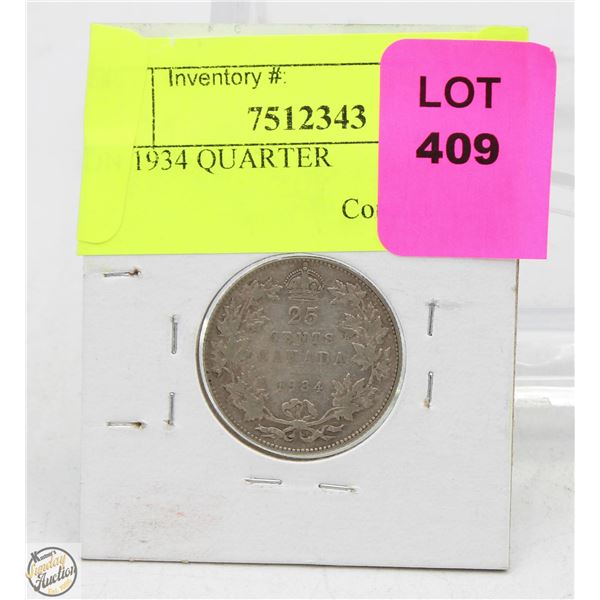 CDN 1934 QUARTER