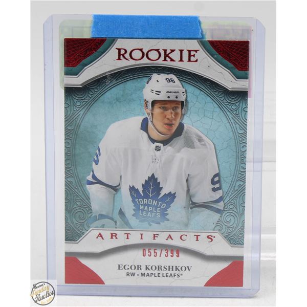 EGOR KORSHKOV 2020-21 ROOKIE ARTIFACTS
