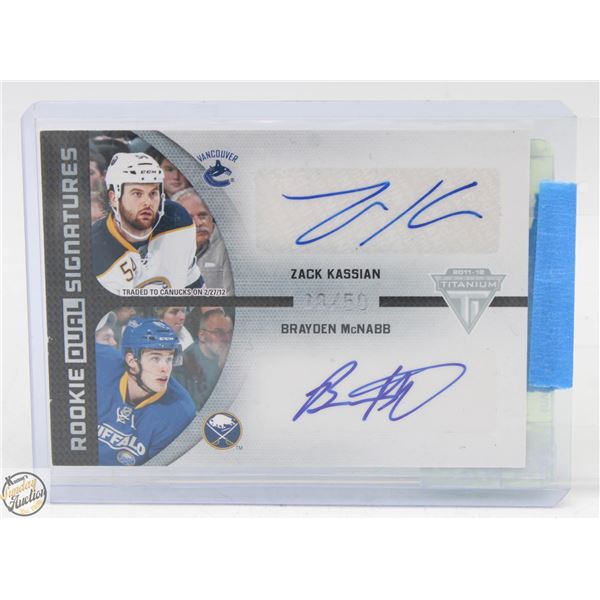 ZACK KASSIAN- BRAYDEN MCNABB DUAL AUTO #38 OF 50