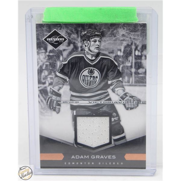 ADAM GRAVES LIMITED PATCH 2011-12 PANINI RAW CARD