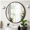 Image 1 : NEW 24" BLACK ROUND MIRROR
