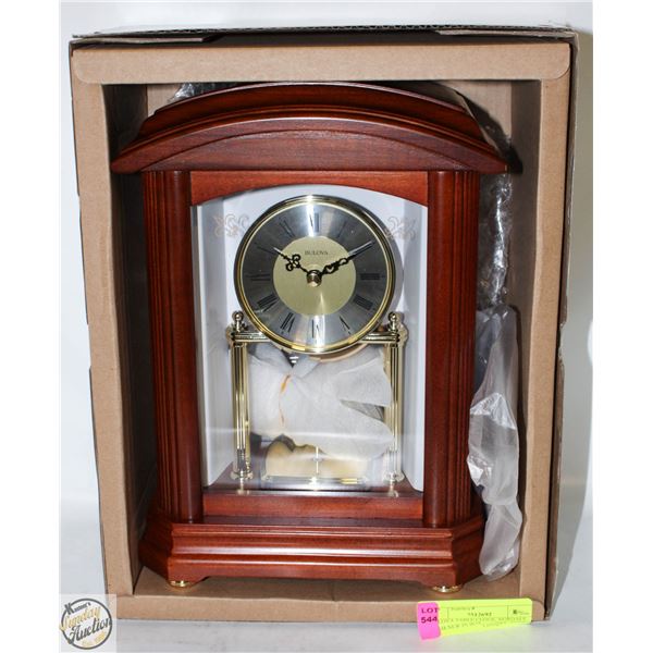 BULOVA TABLE CLOCK, NORDALE B1848 NEW IN BOX