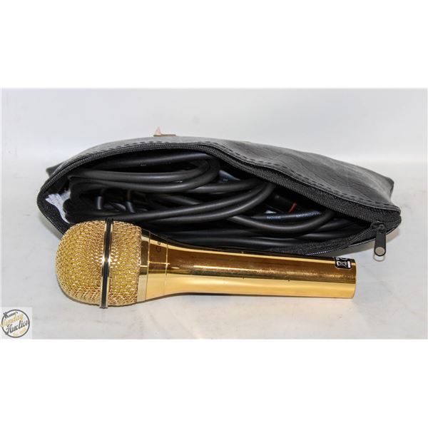 PEAVEY PV I2 GOLD COLOR METAL MICROPHONE W/