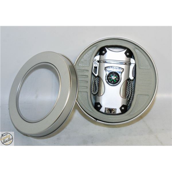 NEW NOVELTY BUTANE LIGHTER WITH COMPASS
