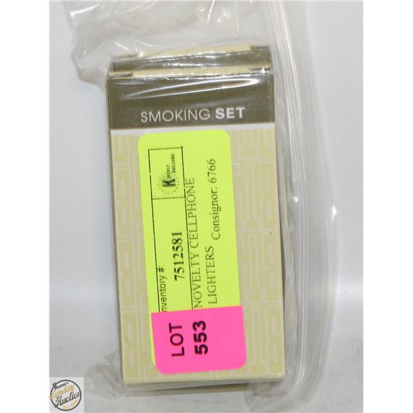 PAIR OF NOVELTY CELLPHONE BUTANE LIGHTERS