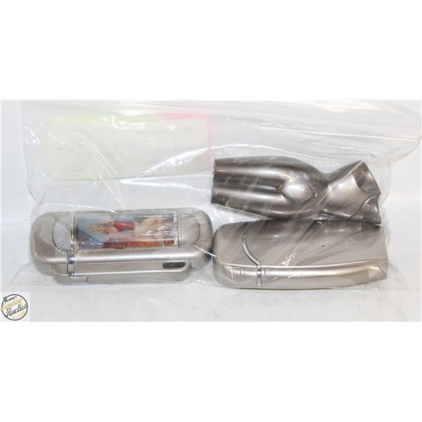 LOT OF 3 RISQUE / NOVELTY BUTANE LIGHTERS