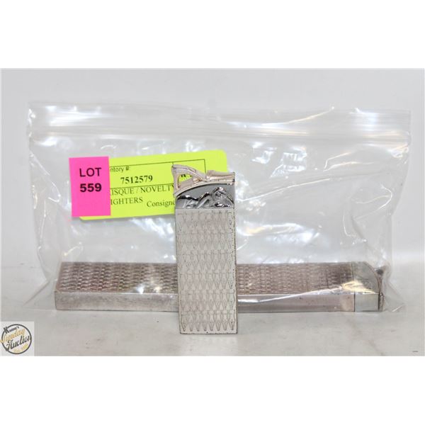 LOT OF 3 RISQUE / NOVELTY BUTANE LIGHTERS