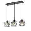 Image 1 : NEW WITH BOX 3 CADELON BLACK CAGE PENDANT LIGHTS