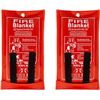 Image 1 : NEW 2 PIECES FIBERGLASS FIRE BLANKET