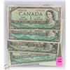 Image 1 : 4X1954 $1 NOTES