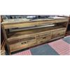 Image 1 : 3 DRAWER RUSTIC WOOD DESIGN ENTERTAINMENT STAND
