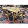 Image 1 : WESTERN RUSTIC TABLE SET WITH 4 MATCHING CHAIRS