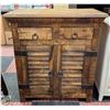 Image 1 : WESTERN RUSTIC STYLE WOOD CABINET 36 "X 16" X 32"