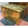 Image 1 : PRESSED BRASS/TIN FIREWOOD BOX 26.5X17X16.5 "