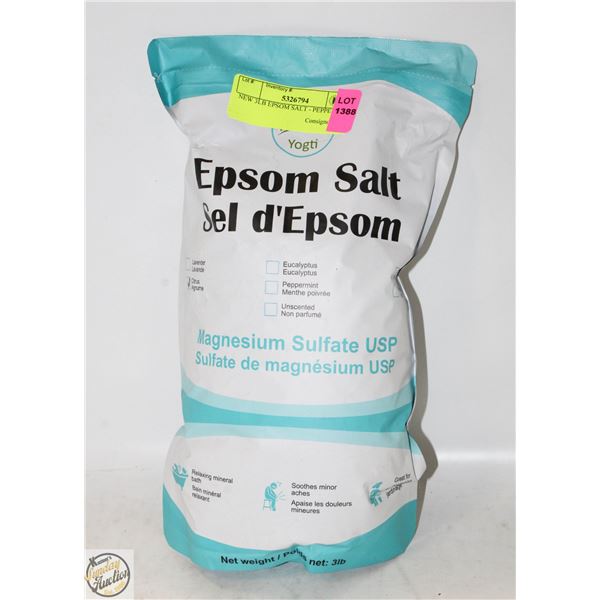 NEW 3LB EPSOM SALT - PEPPERMINT