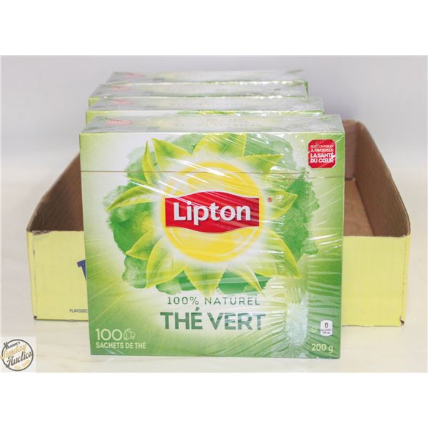 4 BOXES OF LIPTON GREEN TEA. BB MARCH, 2025