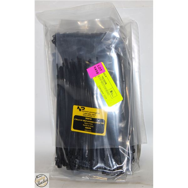 500 6” BLACK UV SELF LOCKING CABLE TIES