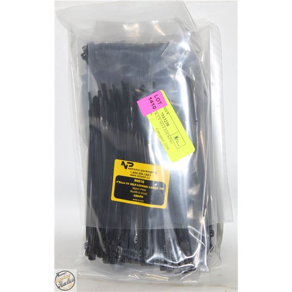 500 6” BLACK UV SELF LOCKING CABLE TIES