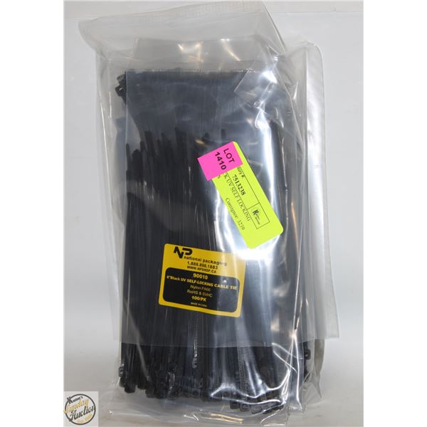 500 6” BLACK UV SELF LOCKING CABLE TIES