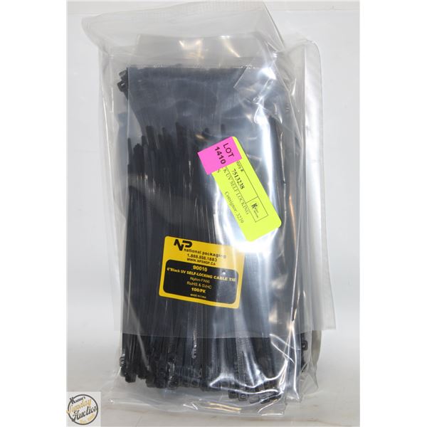 500 6” BLACK UV SELF LOCKING CABLE TIES