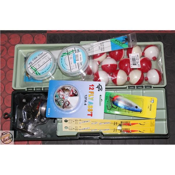 FLAT OF FISHING ITEMS