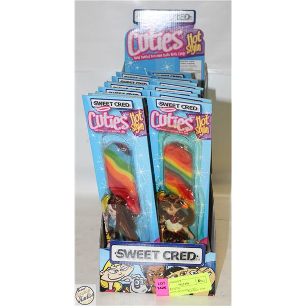 DISPLAY W/16HANDPAINTED PORCELAIN DOLLS