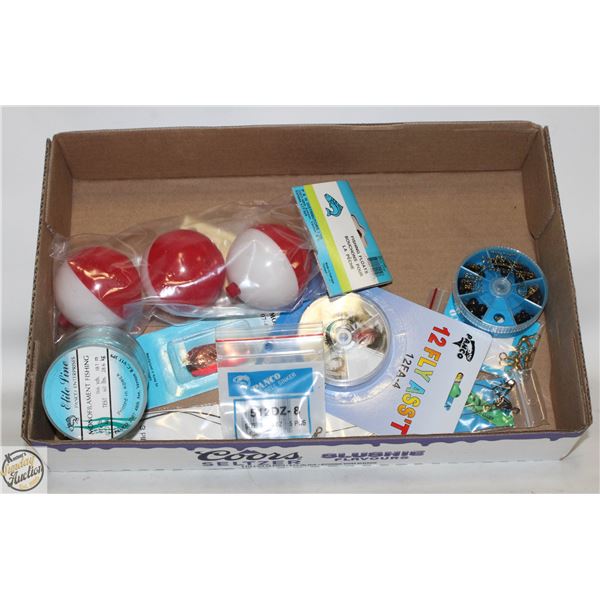 FLAT OF FISHING ITEMS