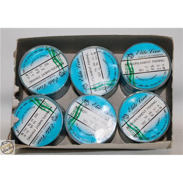 CASE OF 6X166YDS MONOFILAMENT FISHING LINE 60LB-