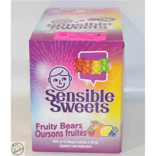 NEW HUER SENSIBLE SWEETS FRUITY BEARS 12X 50G BAGS