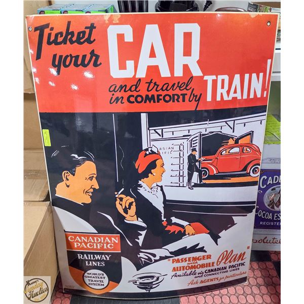 CANADIAN PACIFIC RAILWAY LINE ADVERTISING 34 X 46