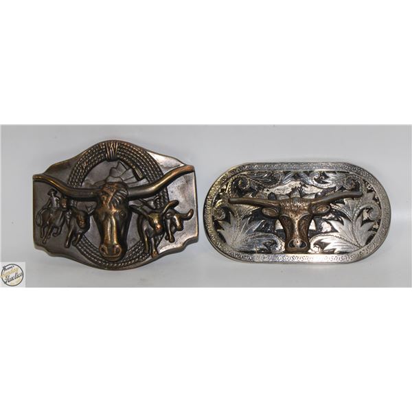 VINTAGE TEXAS LONGHORN BELT BUCKLES